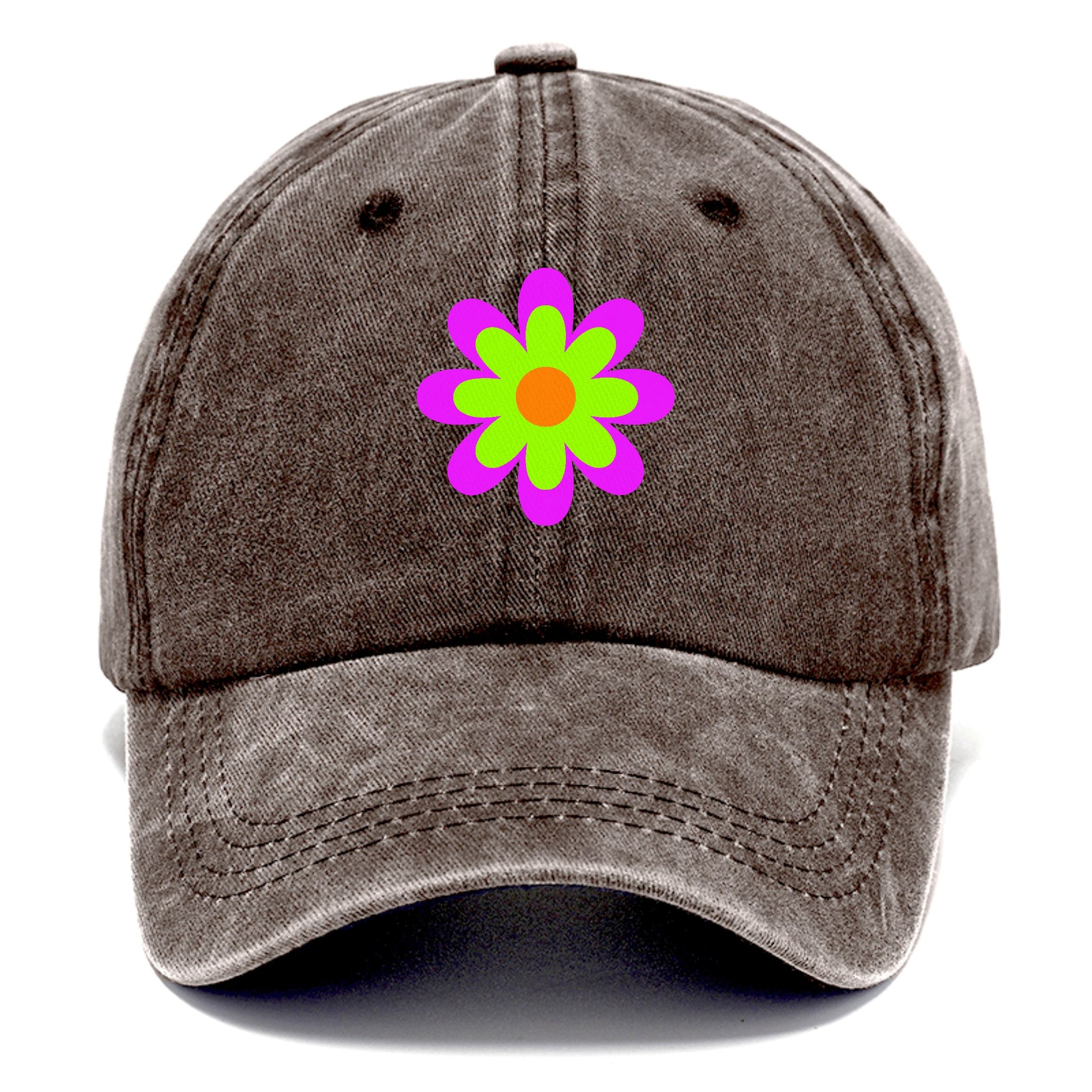 Retro 80s Flower Purple Hat