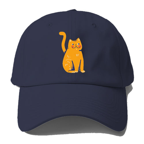 Smiling Orange Kitty With Chubby Cheeks Baseball Cap