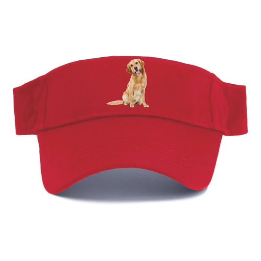 Joyful golden retriever with a radiant smile Hat