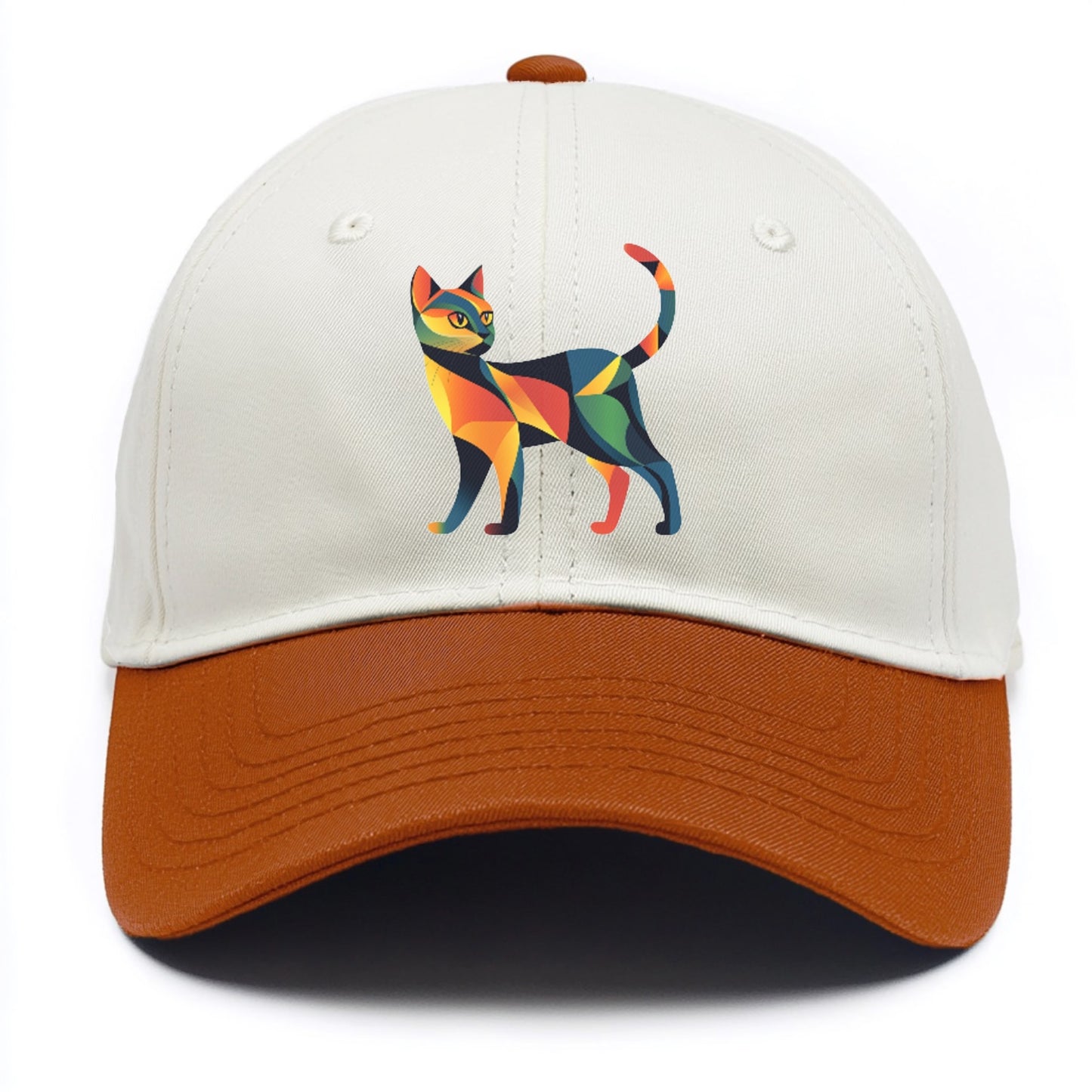 Vibrant Geometric Cat Hat