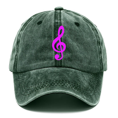 Retro 80s Music Note Purple Hat