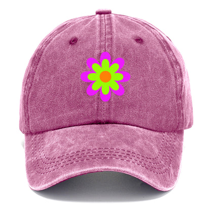 Retro 80s Flower Purple Hat