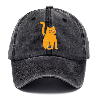 Smiling Orange Kitty with Chubby Cheeks Hat