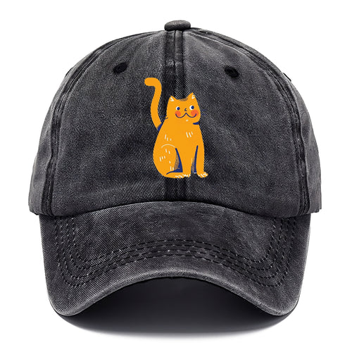 Smiling Orange Kitty With Chubby Cheeks Classic Cap