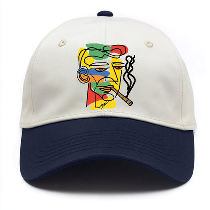 Smoky Vibes Abstract Line Art Hat