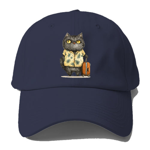 Vacation Ready Cat Baseball Cap For Big Heads