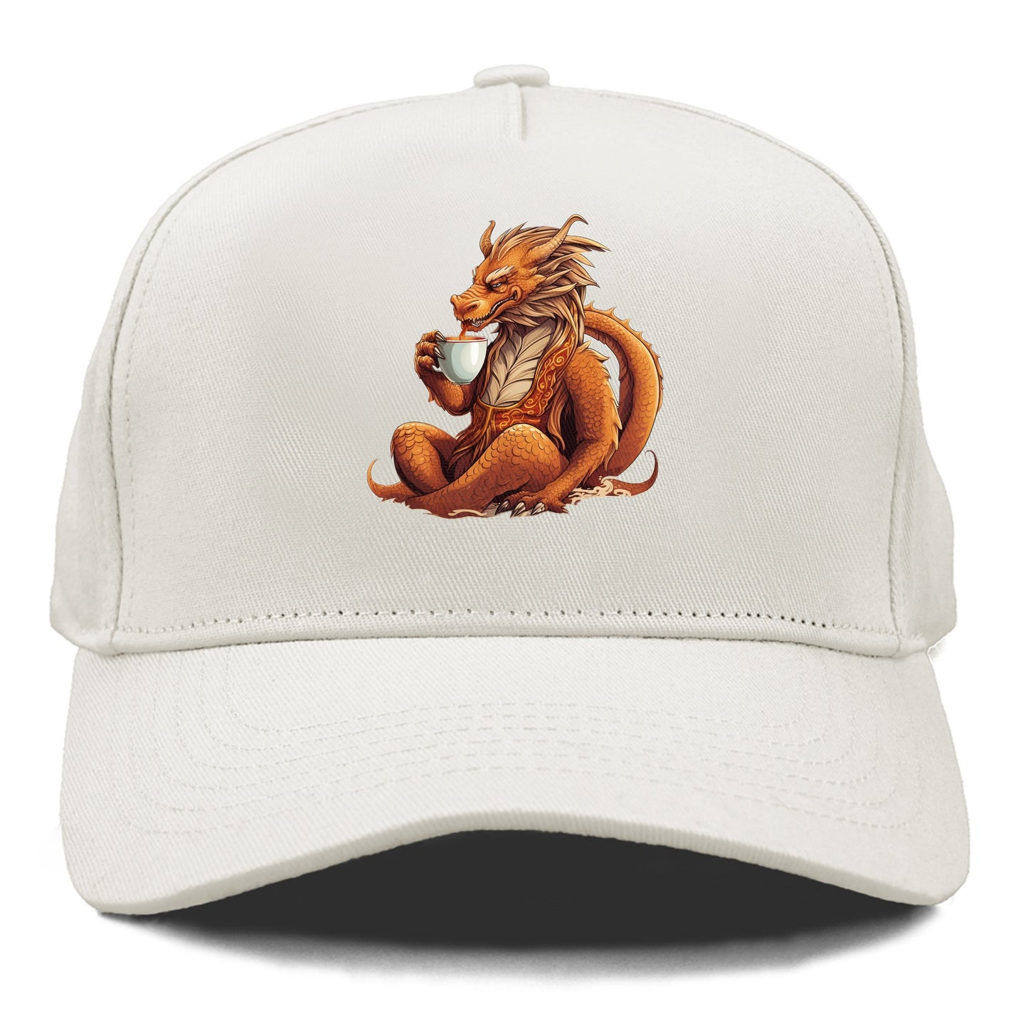 dragon drinking coffee Hat