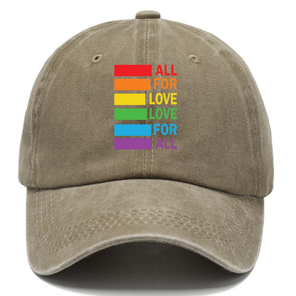  all for love love for all Hat