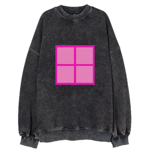 Retro 80s Tetris Blocks Pink Vintage Sweatshirt