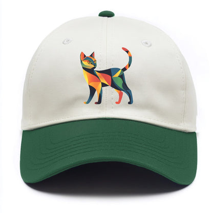 Vibrant Geometric Cat Hat