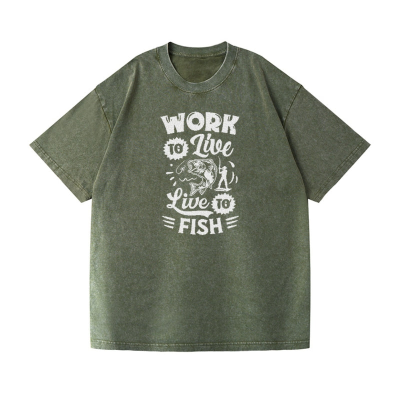 work to live Live to fish Hat