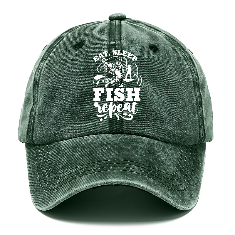 Eat sleep fish repeat Hat