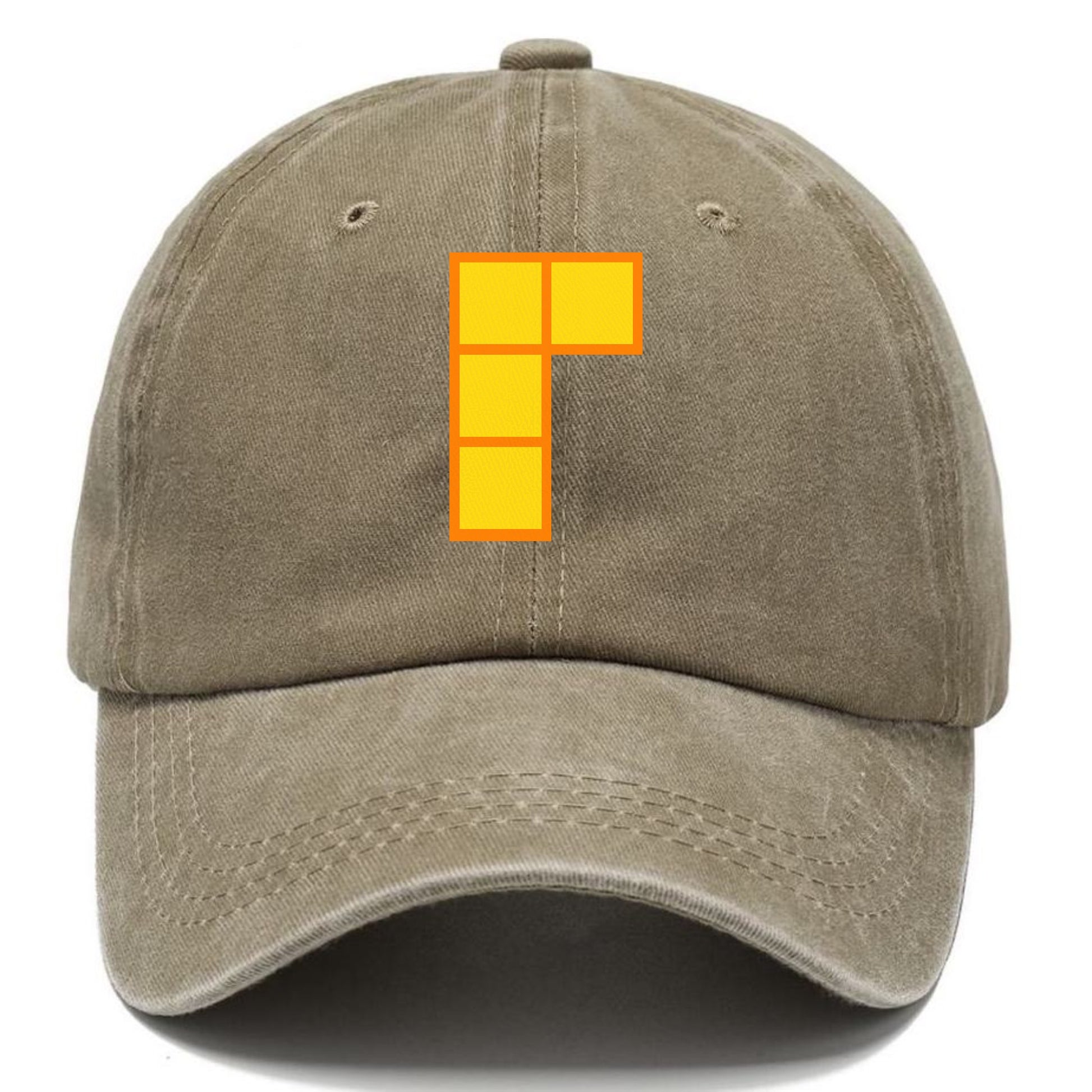 Retro 80s Tetris Blocks Orange Hat