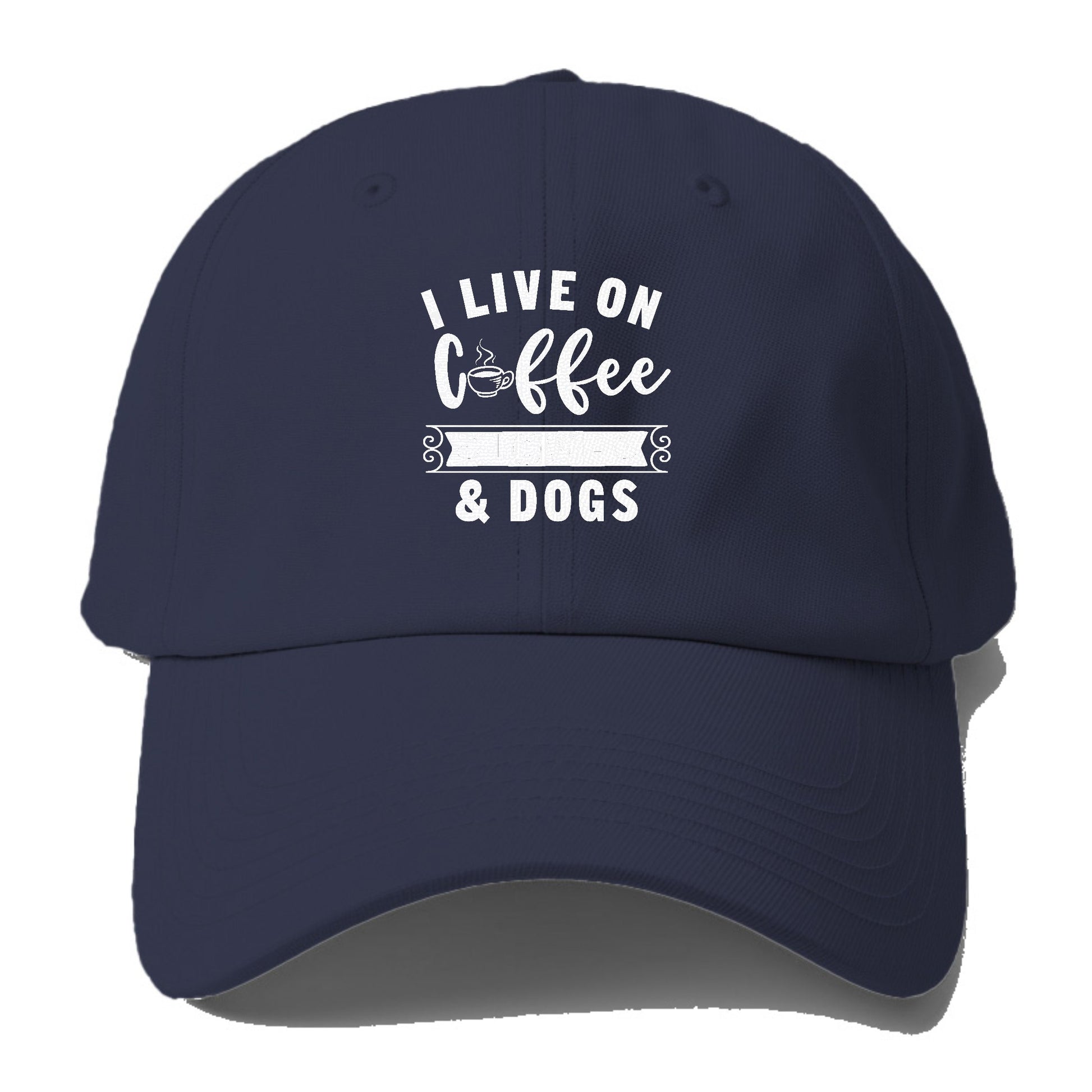 I live on coffee love & dogs Hat