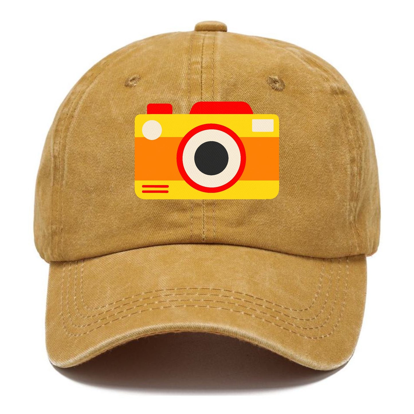 Retro 80s Camera Yellow Hat