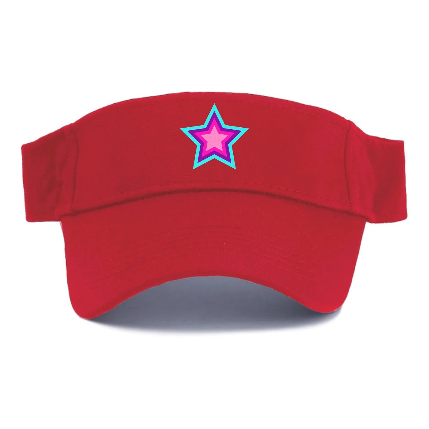 Retro 80s Star Rainbow Blue Hat