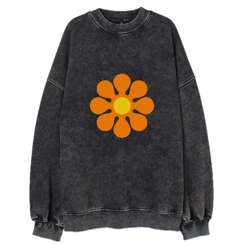 Retro 80s Flower Orange Vintage Sweatshirt