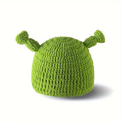Pandaize Green Cute Beanie Trendy Breathable Knit Hats Elastic Skull Cap Lightweight Beanies