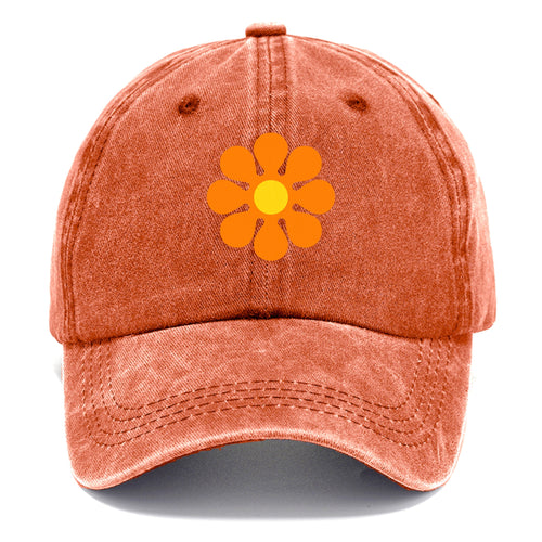 Retro 80s Flower Orange Classic Cap