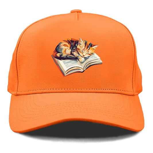 Cat Nap on Book Hat