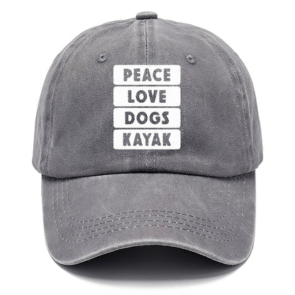 peace love dogs kayak classic Hat