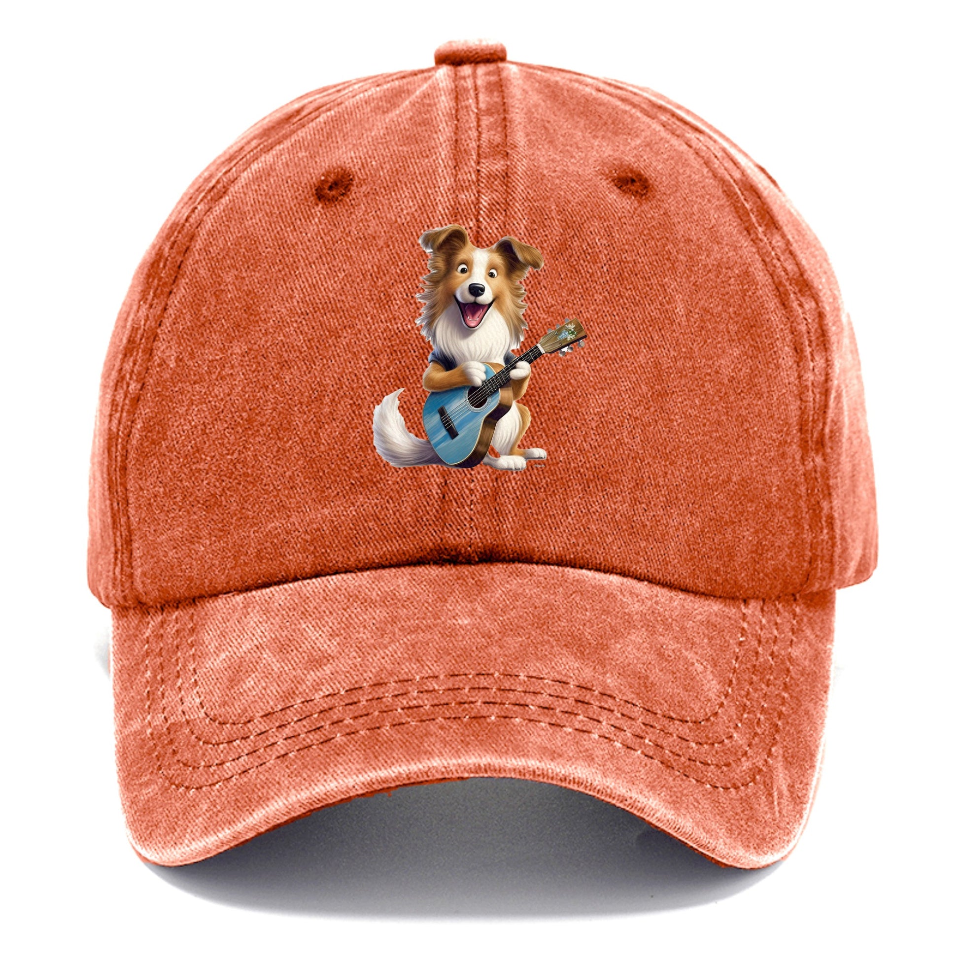 Shepherd Dog playing a guitar Hat