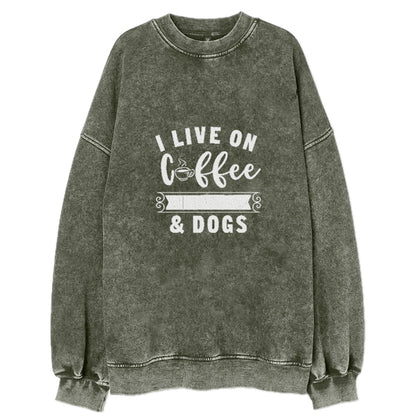 I live on coffee love & dogs Hat