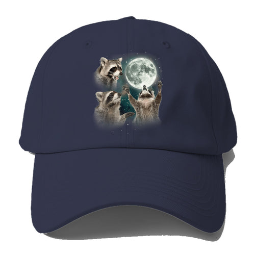 Racoons Howling At The Moon Baseball Cap For Big Heads