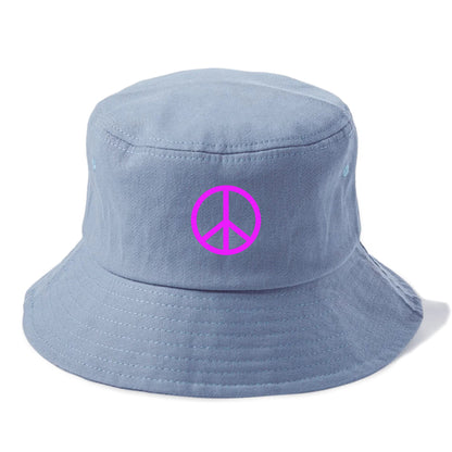 Retro 80s Peace Sign Purple Hat