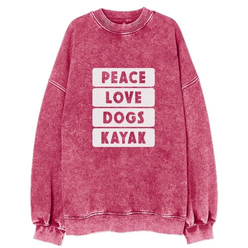 Peace Love Dogs Kayak Classic Vintage Sweatshirt