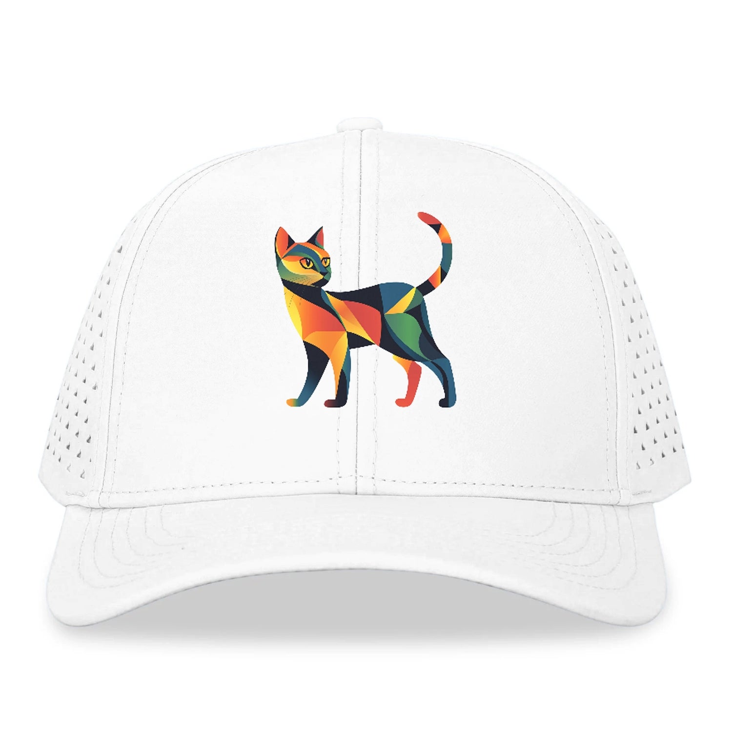 Vibrant Geometric Cat Hat