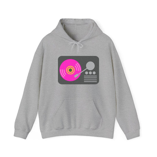 Retro 80s Turn Table Hooded Sweatshirt