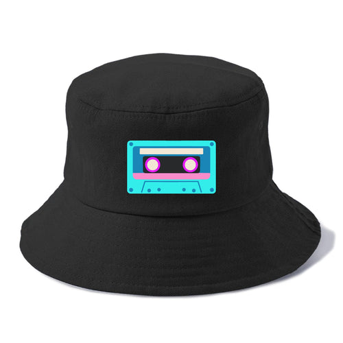 Retro 80s Cassette Blue Bucket Hat