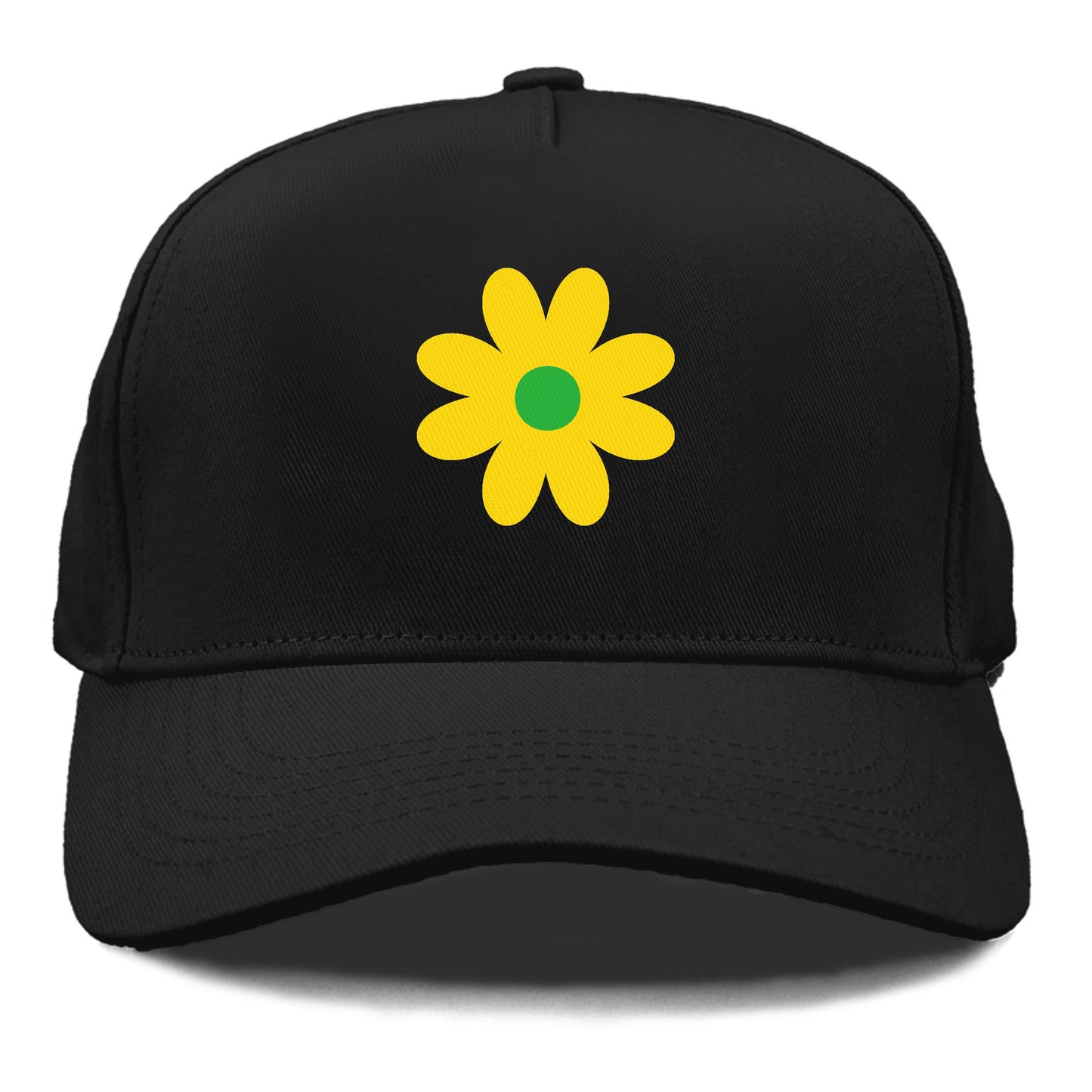 Retro 80s Flower Yellow Hat