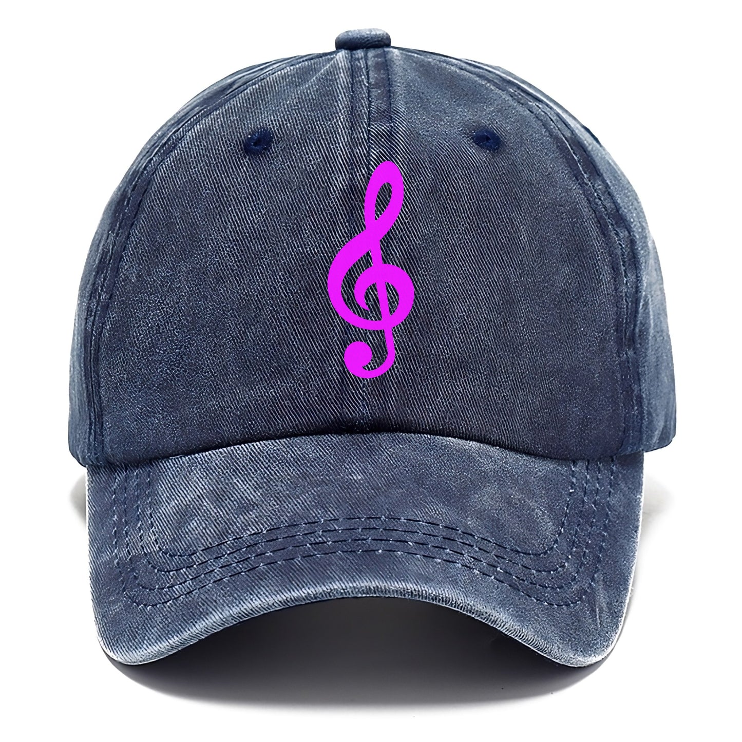 Retro 80s Music Note Purple Hat