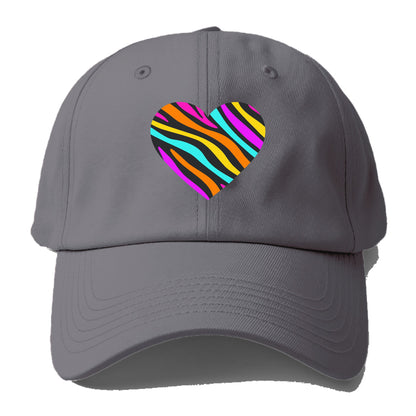 Retro 80s Heart Zebra Print Hat