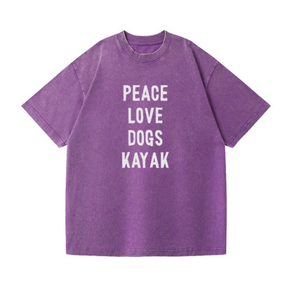 peace love dog kayak Hat