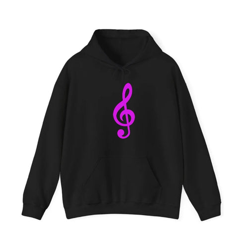 Retro 80s Music Note Purple Hooded Sweatshirt