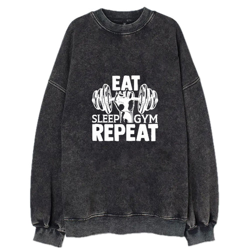 Eat Sleep Gym Repeat Vintage Sweatshirt