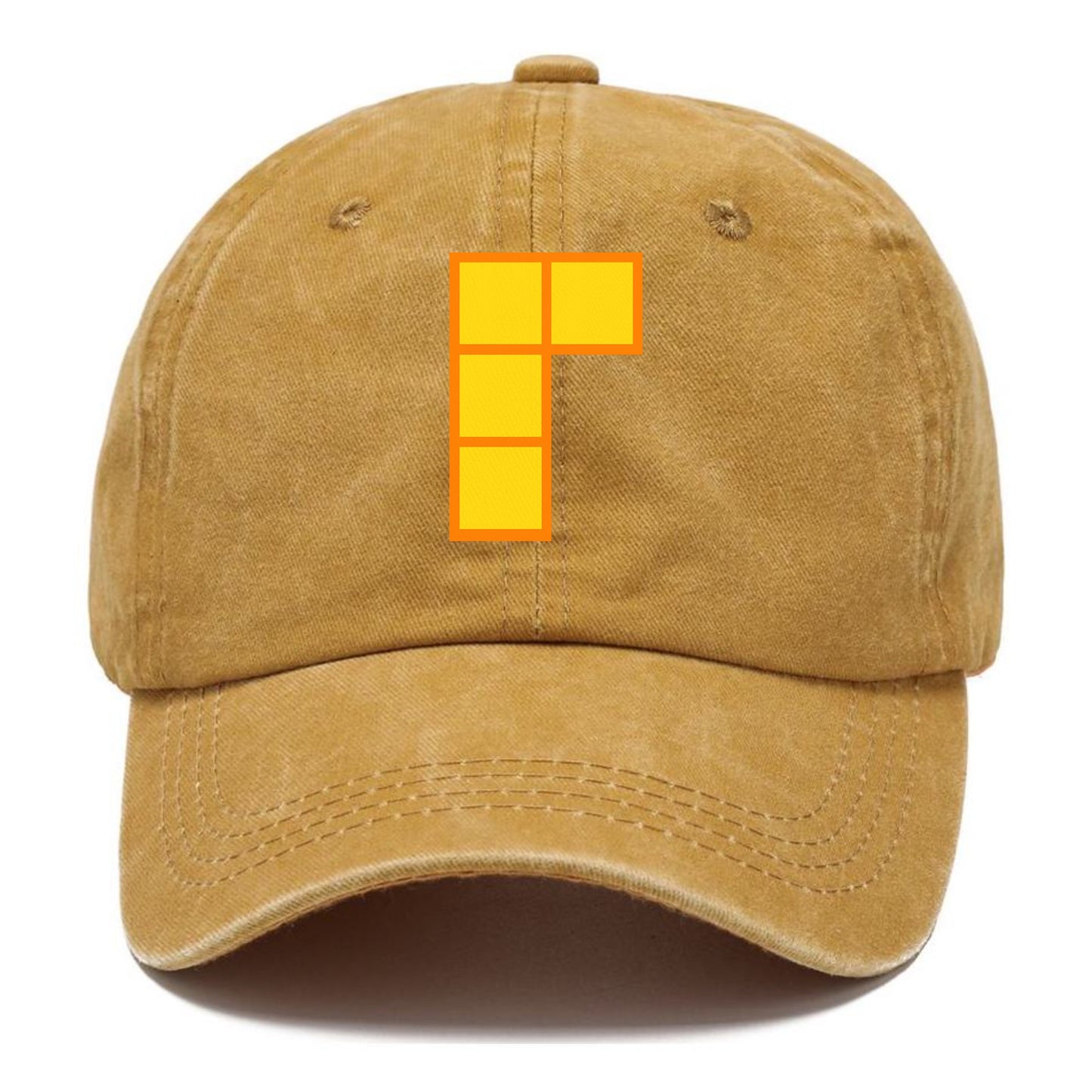 Retro 80s Tetris Blocks Orange Hat