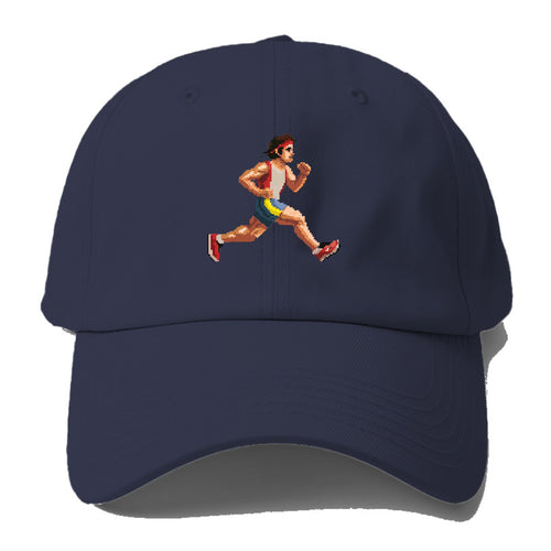 Pixel Runner Retro Speed Baseball Cap For Big Heads