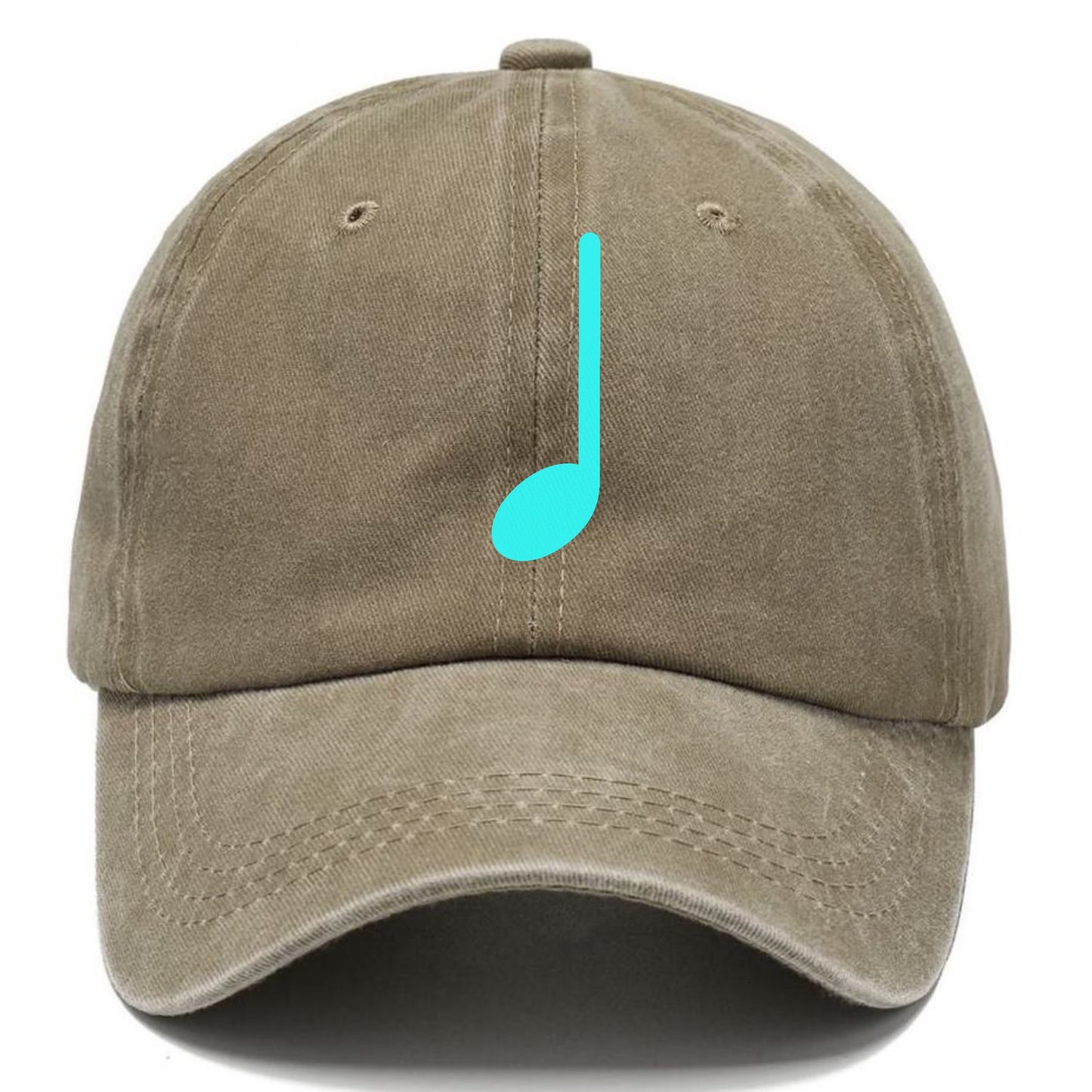 Retro 80s Music Note Blue Hat