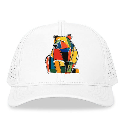 Colorful Abstract Bear Hat