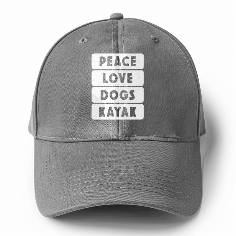 peace love dogs kayak classic Hat