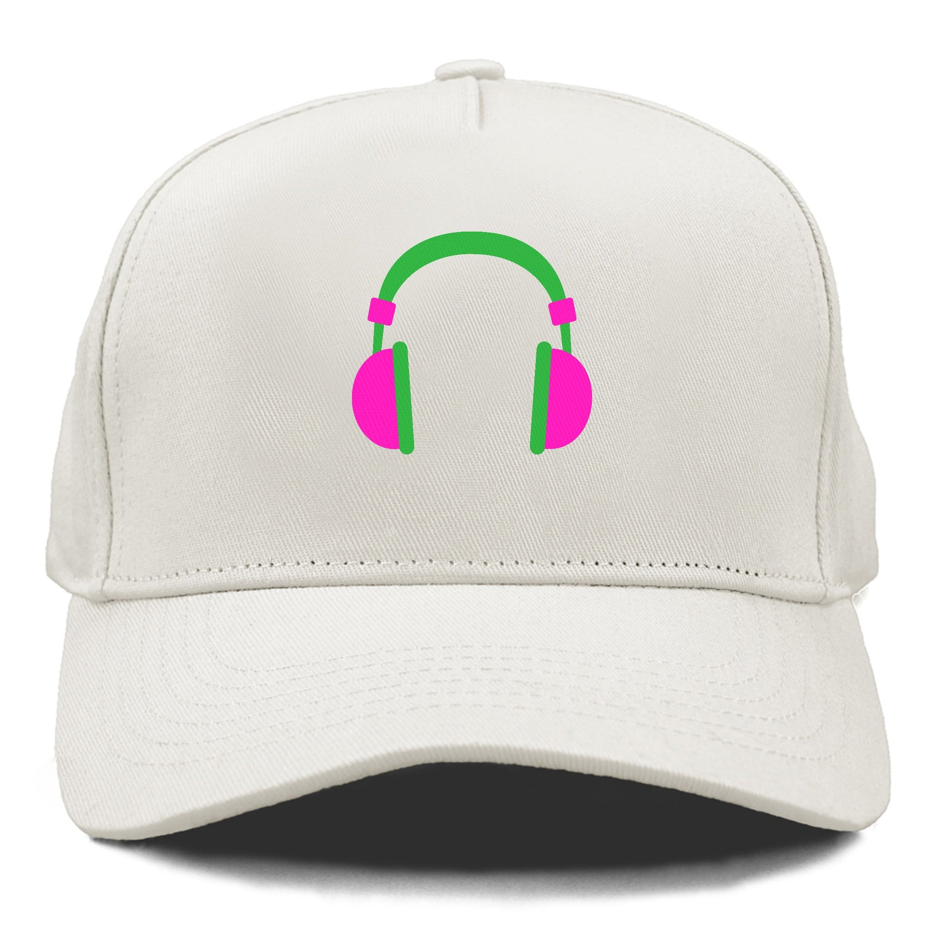 Retro 80s Headphones Pink Hat