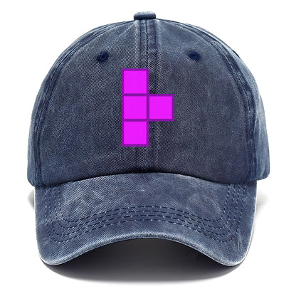 Retro 80s Tetris Blocks Purple Hat