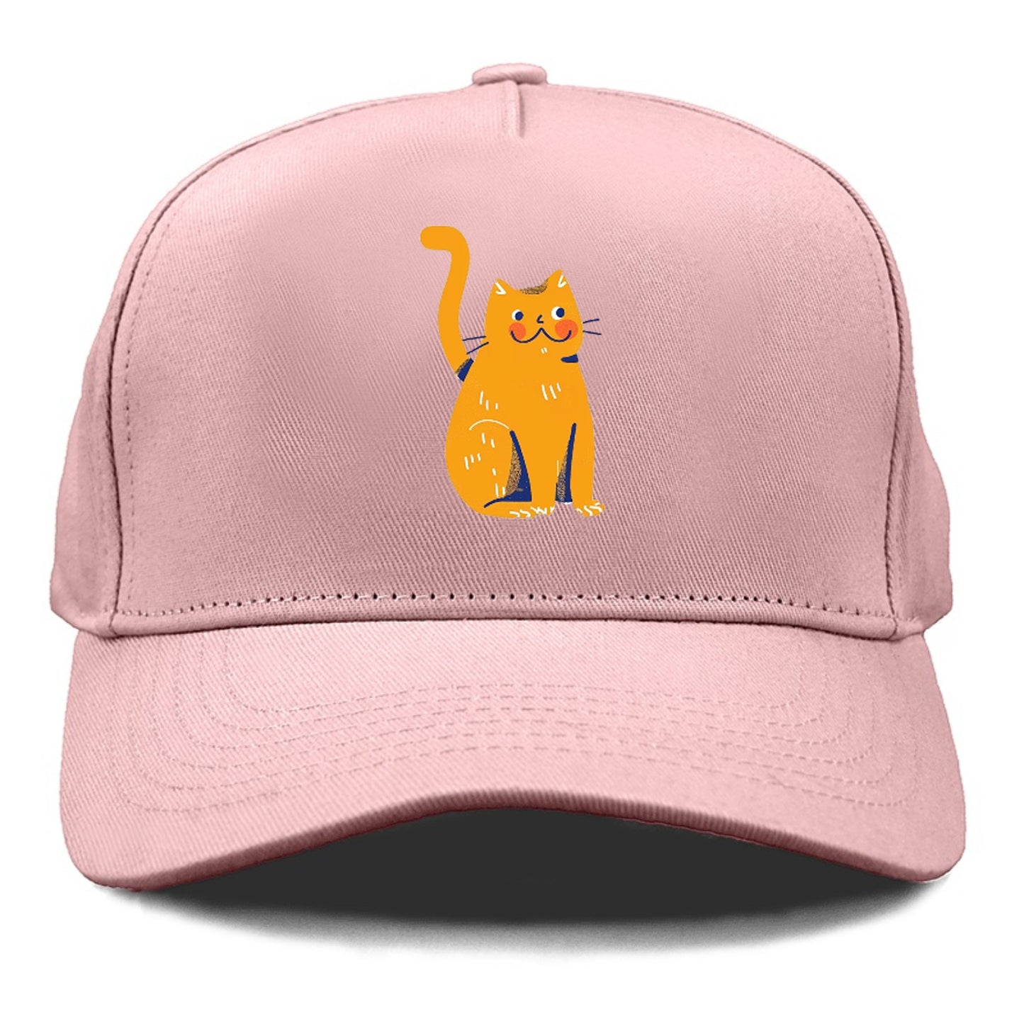 Smiling Orange Kitty with Chubby Cheeks Hat