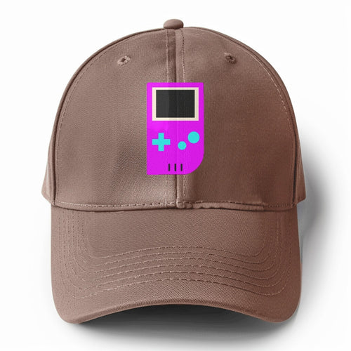 Retro 80s Game Boy Purple Solid Color Baseball Cap