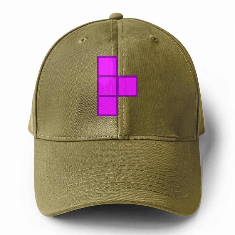 Retro 80s Tetris Blocks Purple Hat