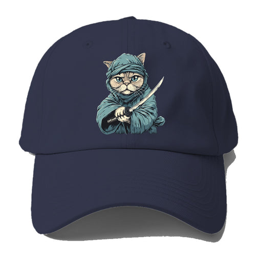 Ninja Cat Fierce Feline Warrior Baseball Cap For Big Heads